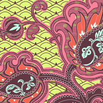 Fat Quarter-Love Arabesque in Lime/AB554