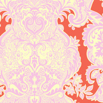 Fat Quarter-Love Sandlewood in Tangerine/AB555