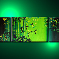 Green Sprouts Oil Painting (canvas)