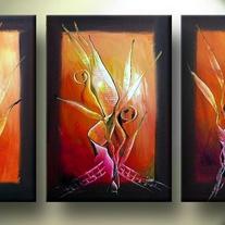 Dancing Flowers Canvas Paintings