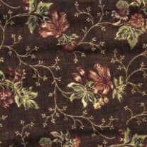 Fat Quarter- Flowers in Brown/315931