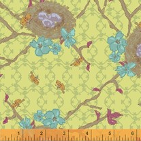 Fat Quarter- Nesting in Lime/311973