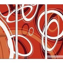 Red Hoops Canvas Oil Painting
