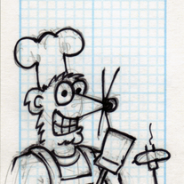 Sketch Card: Grilling Weasel