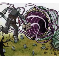 Corpse Worm - 9.5" x 4.5" Print