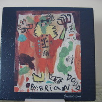 Decorative tile featuring Craniac