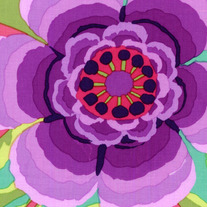 Fat Quarter- Embroidered Shall in Purple/GP 106 Purple
