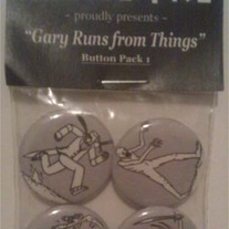 "Gary Runs from Things" - Button Pack 1