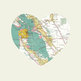 San Francisco California Art City Heart Map - Wood Block Art Print - Thumbnail 4