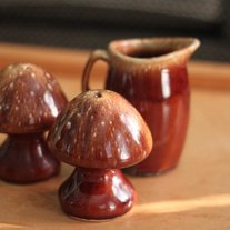 Mod Pottery Mushrooms Salt & Pepper Set
