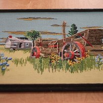 Retro Needlepoint Art