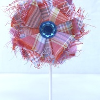 Orange Plaid Lollie