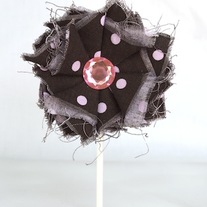 Brown & Pink Polka Lollie