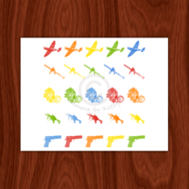 Rainbows at War 8x8 Print