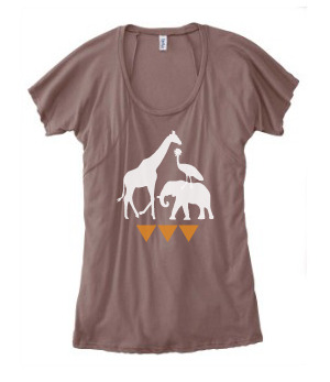 Flowy Ugandan Wildlife Tee