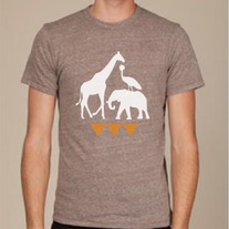 Brown Ugandan Wildlife Shirt