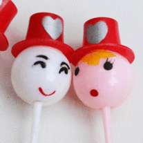 Vintage Cupcake Picks - New Years or Valentines