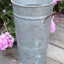 Tall, Galvanized, Florist Bucket