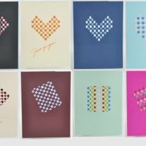 6 for $30 - All handcrafted plaid checkered cards