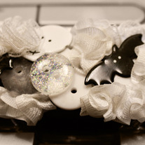 Ribbons and Skulls Kawaii Barrette