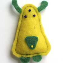 Tiny Monster Friend--Yellow Alien Guy