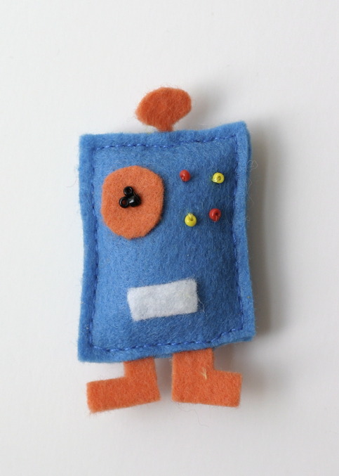 Tiny Monster Friend--Blue Robot