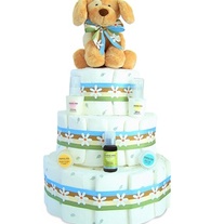 "Mama & Me" Baby Boy 3-Tier Diaper Cake (2 Colors)