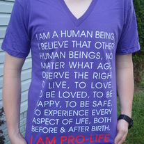 Human Being V-Neck Purple