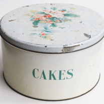 English Worcester Ware, Cake Tin or Carrier