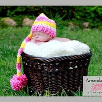 pink lemonade infant elf hat