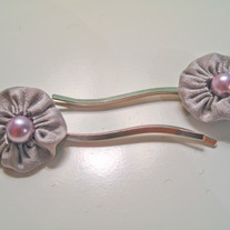 Set of 2 Silk Yo-Yo Hair Pin