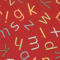 Fat Quarter-Moda Punctuation Red Letters/2140314