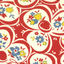 Fat Quarter-Moda Punctuation Red Flowers/2140614