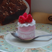 Kawaii Pink Cake Cellphone Plush
