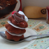 Kawaii Triple Layered Chocolate Cake Cellphone Plush
