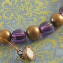 Eggplant Copper Necklace and Earring Set