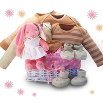 Organic! - Bunny Dreams Baby Gift Basket