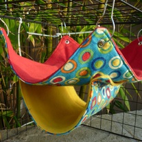 Burrow Hammock - Tandem Circles Flannel & Red/Yellow Fleece
