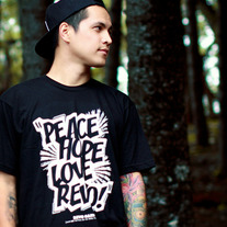 "Peace Hope Love REVO!" Tee - Black 