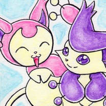 ACEO Skitty and Delcatty- ORIGINAL art