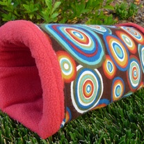 Piggy Passage - Ripple Circles Flannel & Red Fleece