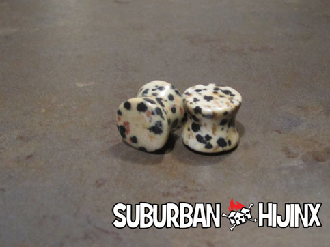 Dalmatian Jasper Stone Saddle Plug