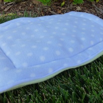 Resting Pad - Blue Polka Dots & Mint Green Fleece
