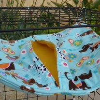 Pocket Hammock - Pretty Puppy Flannel & Yellow Fleece