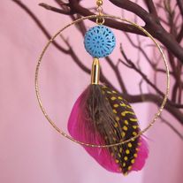 HAVANA Pink Feather Earring