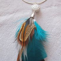 HAVANA Green Feather Earring