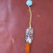 HAVANA Orange-Tip Feather Earring