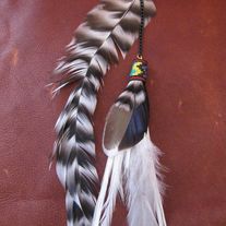 SAHARA Striped Feather Earring