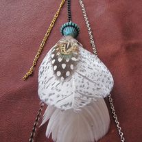 BERLIN Speckled Feather Earring