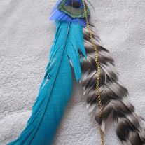 SAO PAULO Peacock Blue Feather Earring